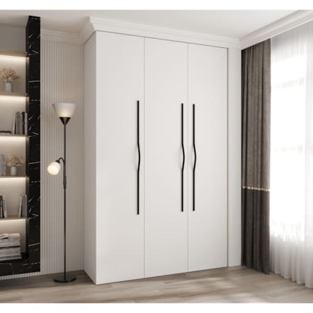 Szafa trzydrzwiowa Como 2 150 gł.40 biały+czarny