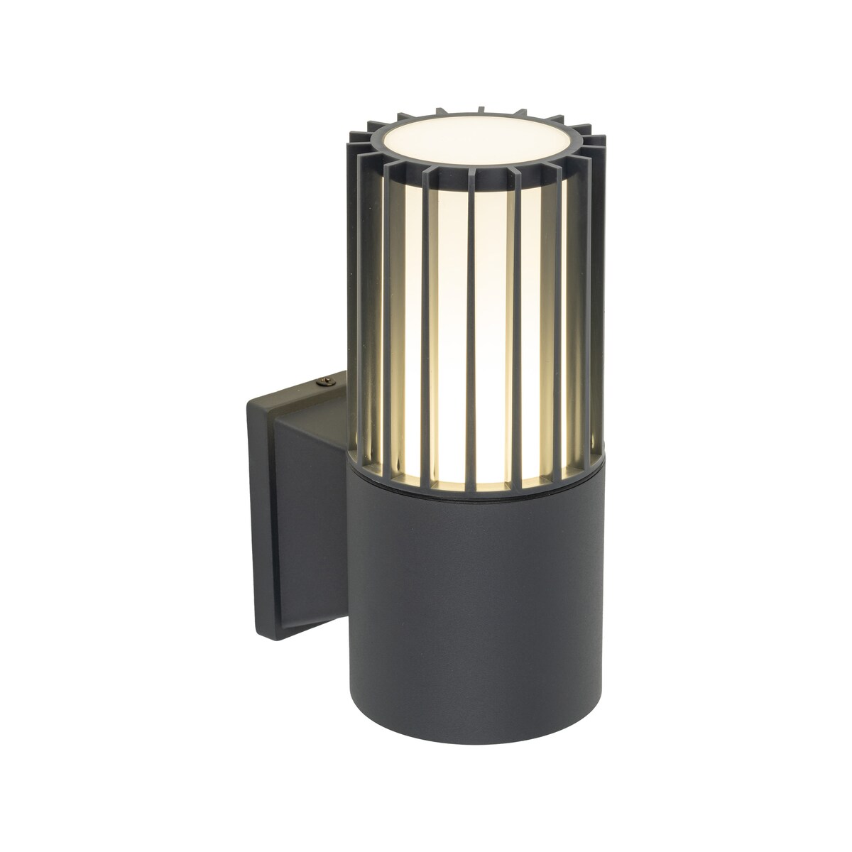 Kinkiet zewnętrzny TK Lighting RIBO GRAY IP54 E27 szaro-biały aluminiowy na elewację i taras
