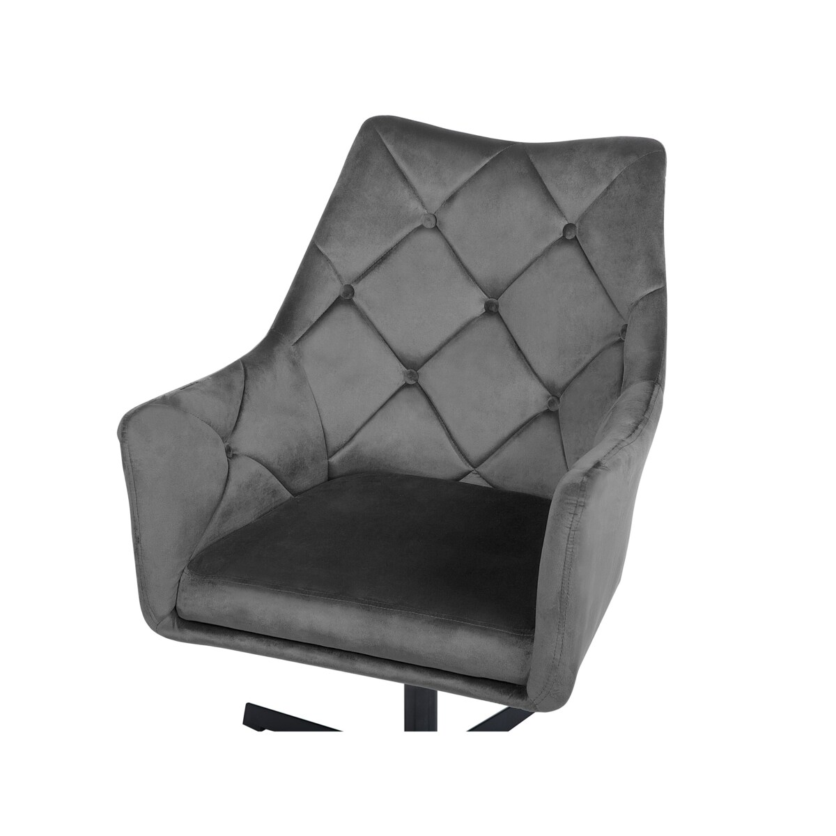 Fotel welurowy szary VAKSALA