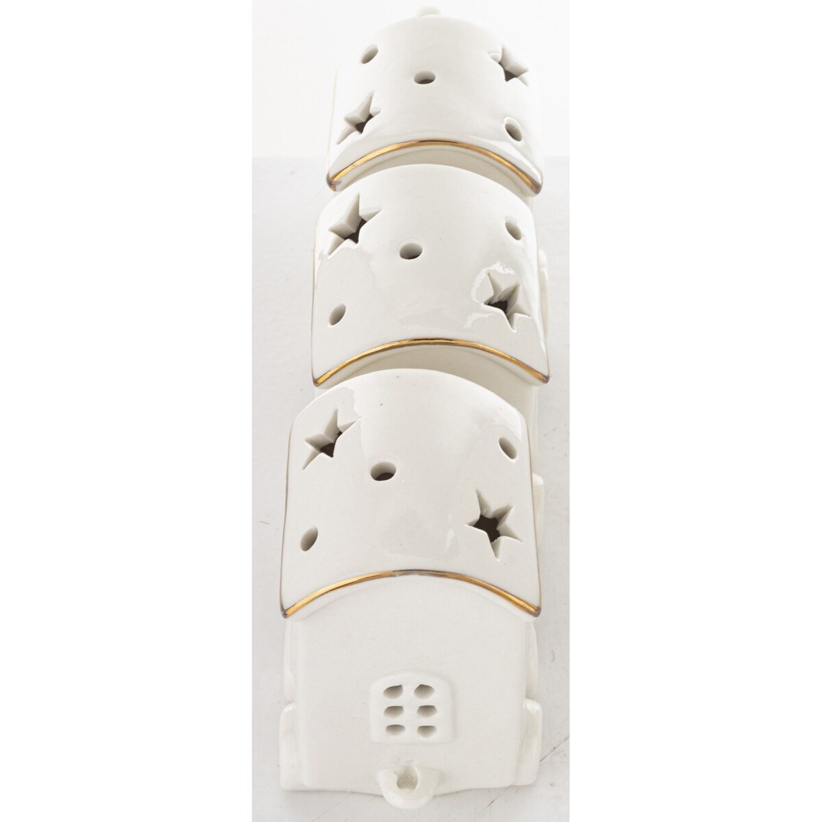 Dekoracja - ceramiczny pociąg LED 9x24x6 cm WHITE