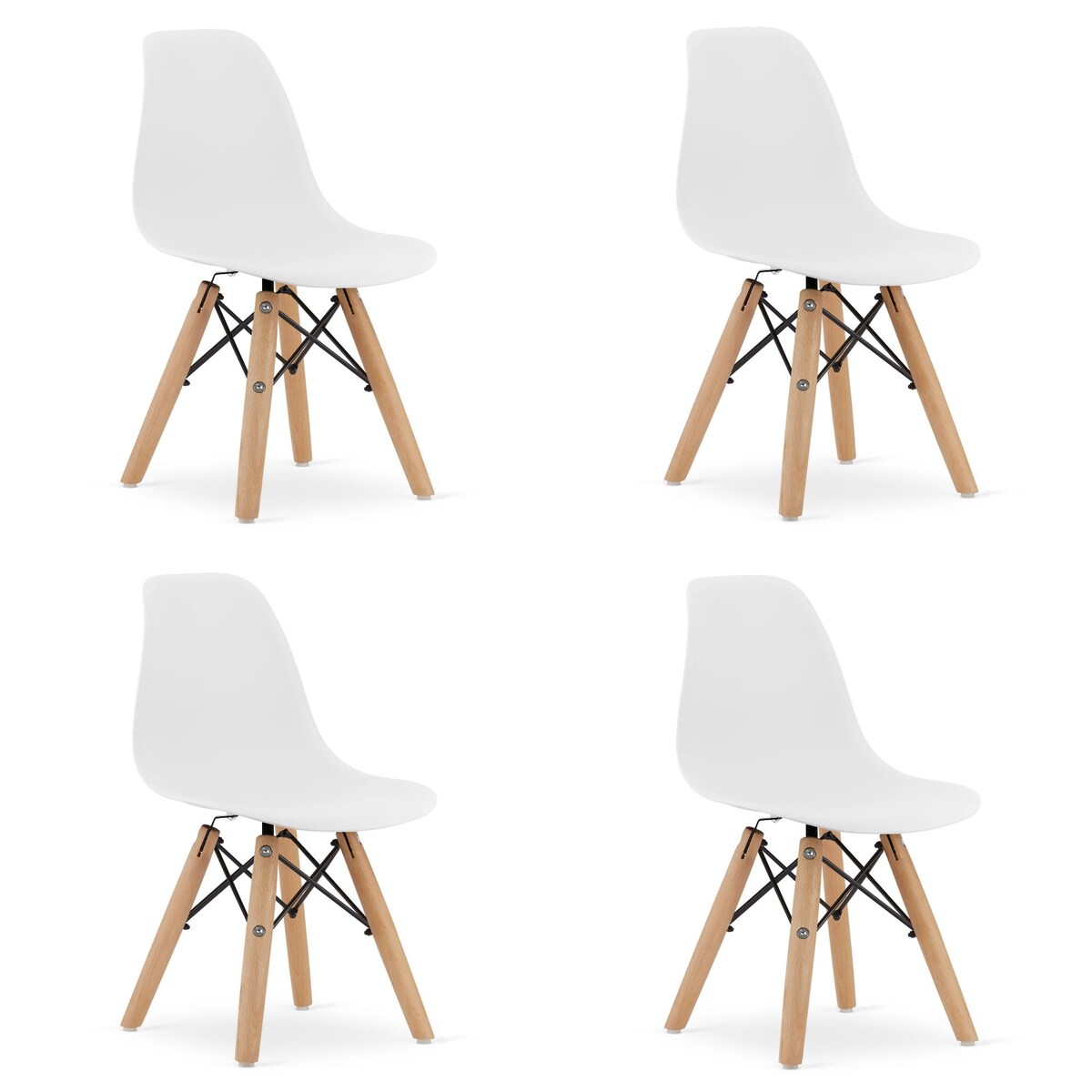 Krzesło Do Jadalni Kuchni Salonu Zubi - Białe X 4