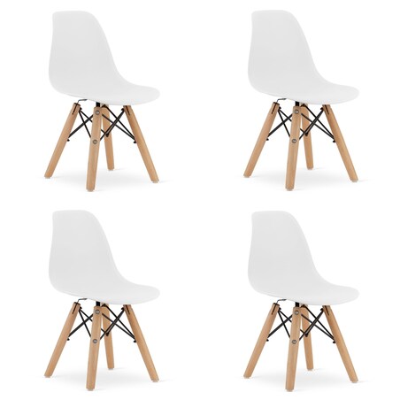 Krzesło Do Jadalni Kuchni Salonu Zubi - Białe X 4