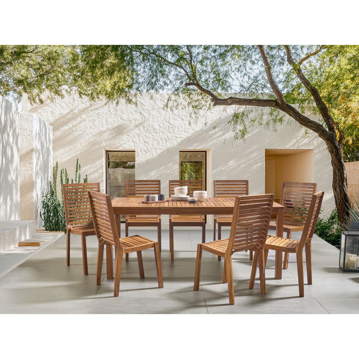 Stół ogrodowy Drewno Jasne drewno OMBRIANO