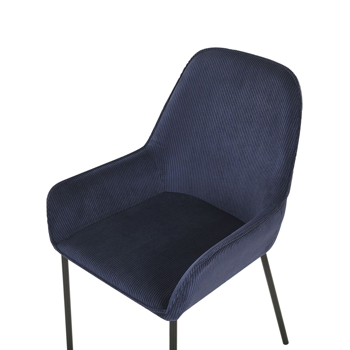 Zestaw 2 krzeseł do jadalni sztruksowy niebieski LOVERNA