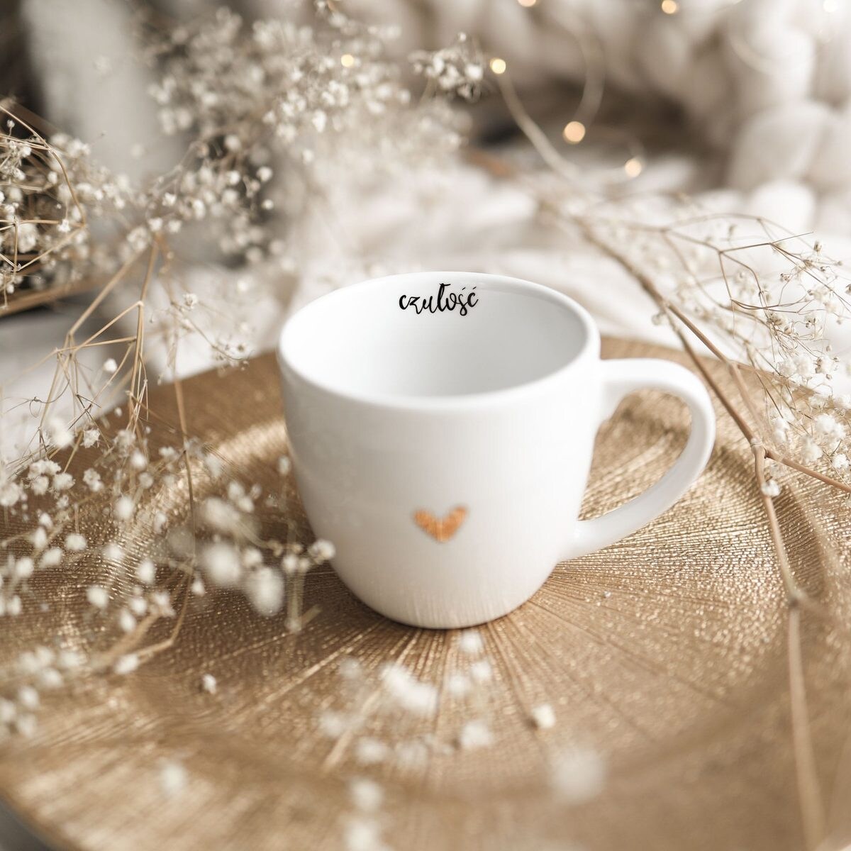 Kubek 300 ml - czułość ZŁOTE SERCE