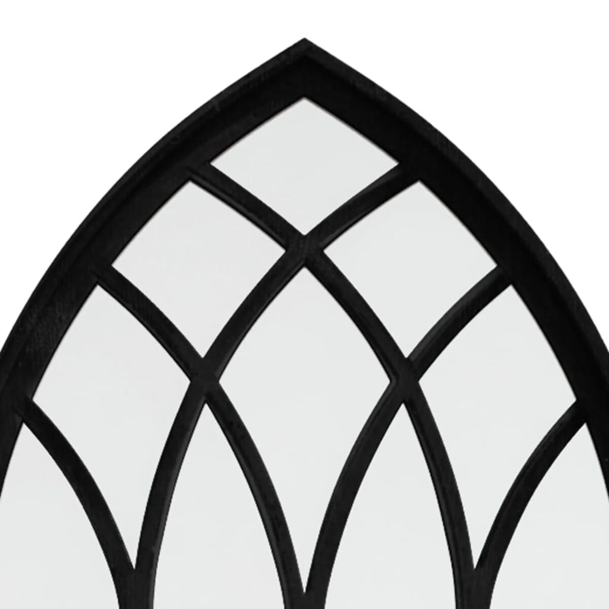 vidaXL Lustro do wnętrz, czarne, 100x45 cm, żelazne