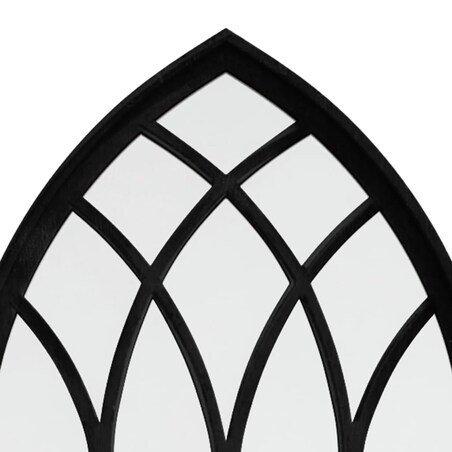 vidaXL Lustro do wnętrz, czarne, 100x45 cm, żelazne