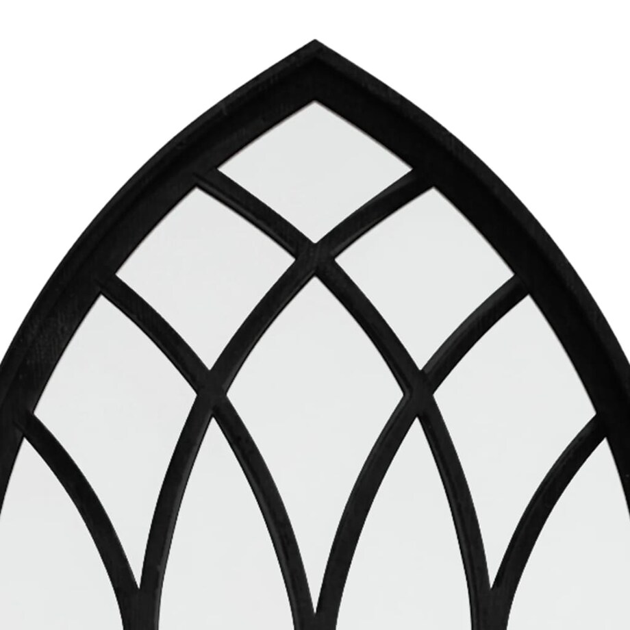 vidaXL Lustro do wnętrz, czarne, 100x45 cm, żelazne