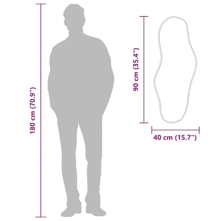 vidaXL Lustro ścienne, złote, 90x40 cm