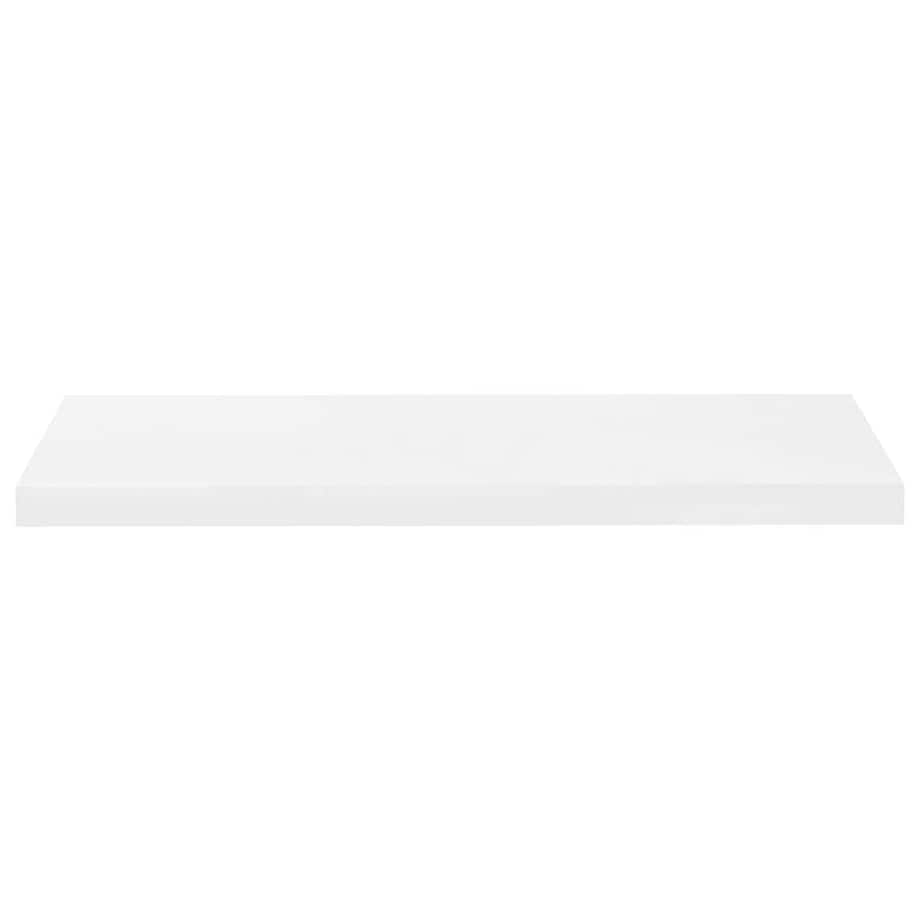 vidaXL Półki ścienne, 4 szt, wysoki połysk, białe, 80x23,5x3,8 cm, MDF