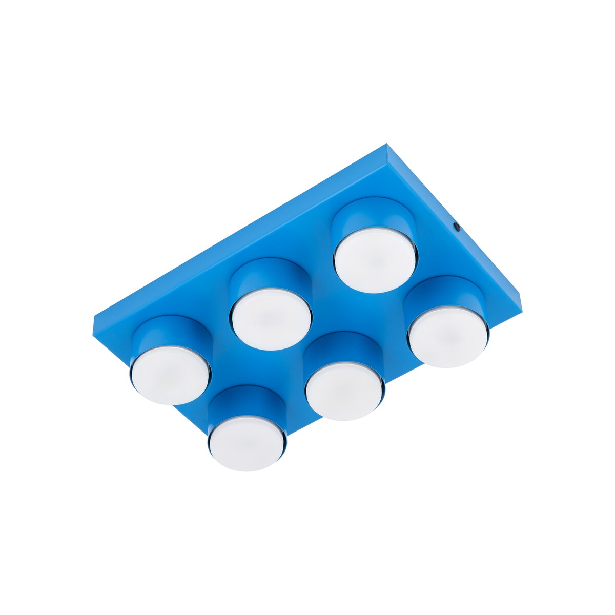 Lampa sufitowa plafon BRIX BLUE 11285 TK Lighting niebieska 6xGX53 nowoczesna loftowa do salonu kuchni sypialni