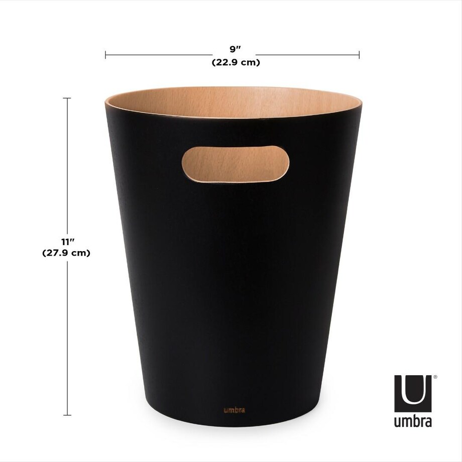 Kosz czarny Woodrow, 7.5 l, Umbra