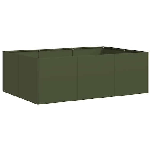 vidaXL Doniczka Oliwkowo-zielona 120x80x40 cm Stal