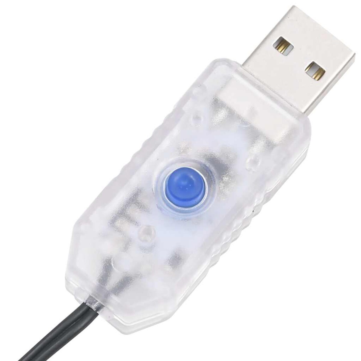 vidaXL Sznur lampek LED, 400 diod w kolorze ciepłej bieli, 7,4 m, PVC