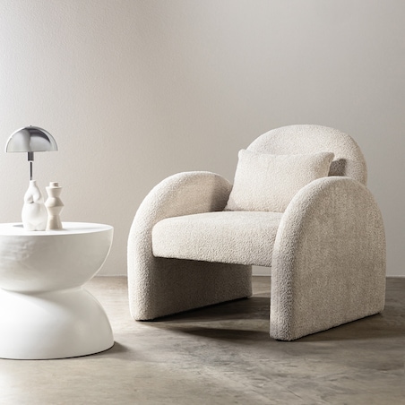 Fotel wypoczynkowy jasnobeżowy Imena