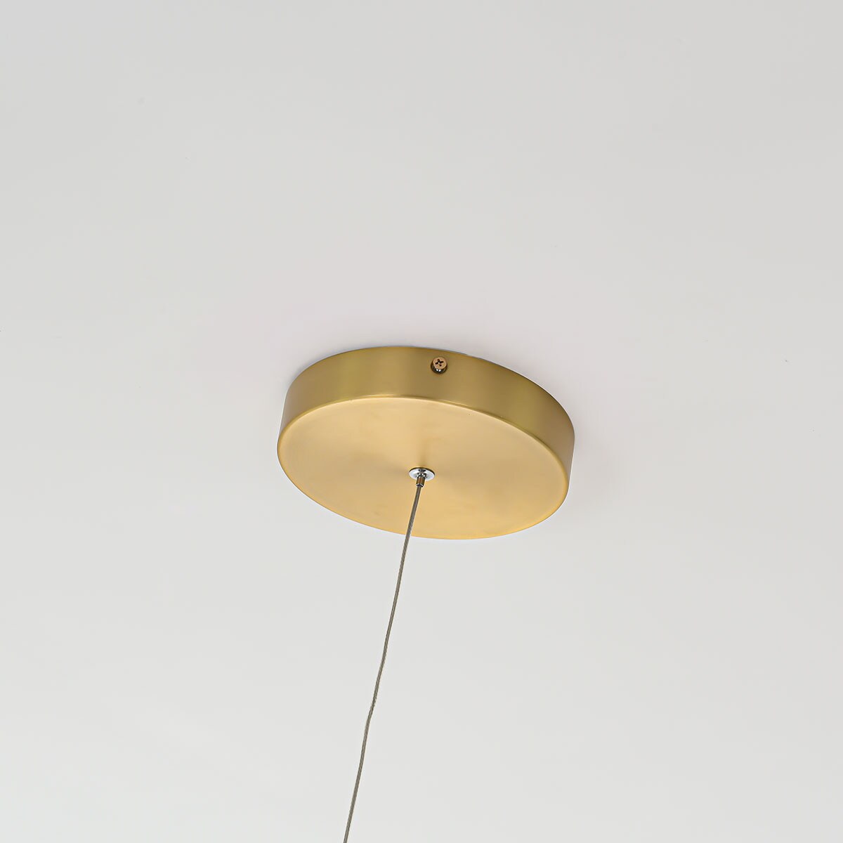 Lampa wisząca Midway LP-033/1P L GD ring LED 54W 3000K zwis złoty