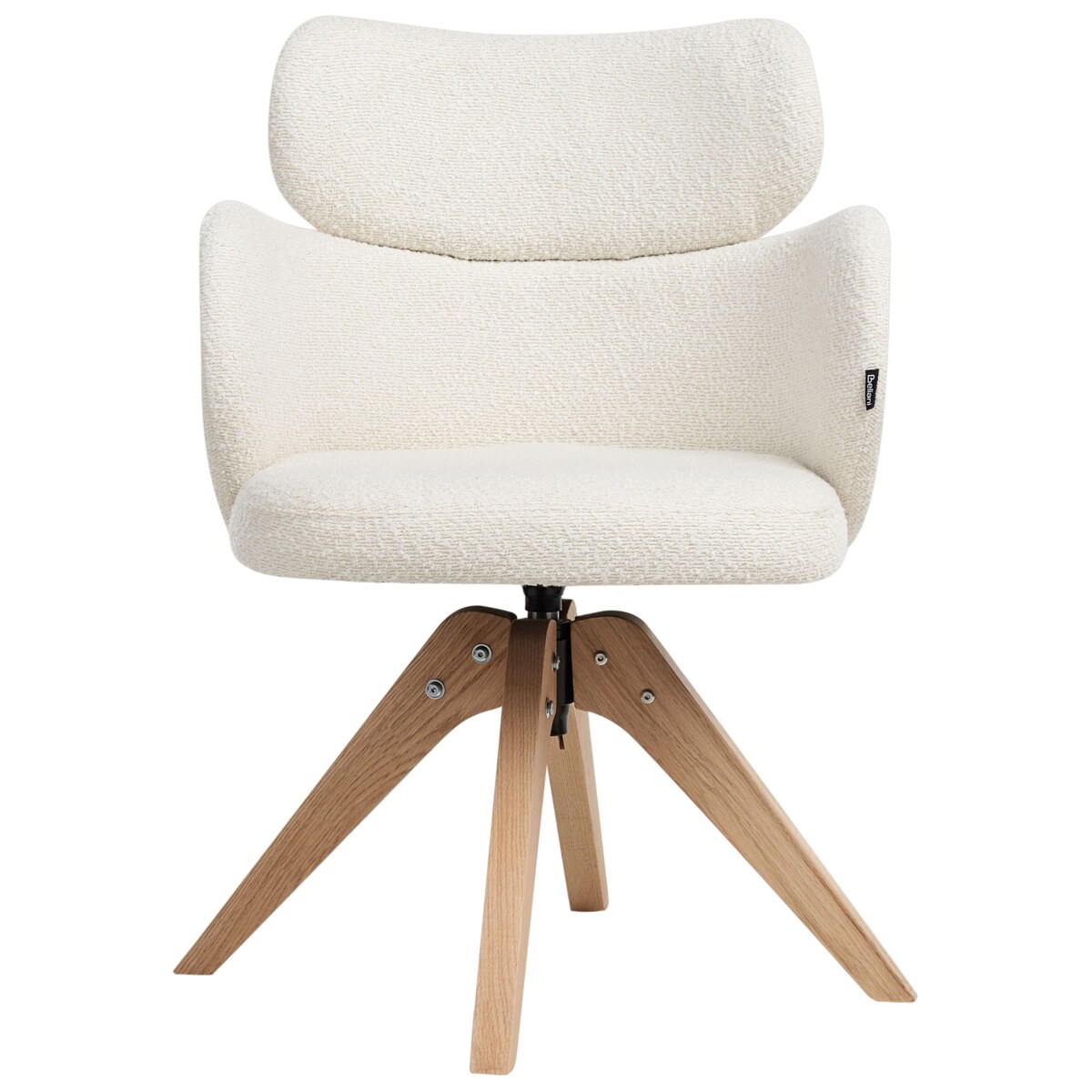 Krzesło do jadalni Obrotowy MARCY Boucle Jasnobeżowy