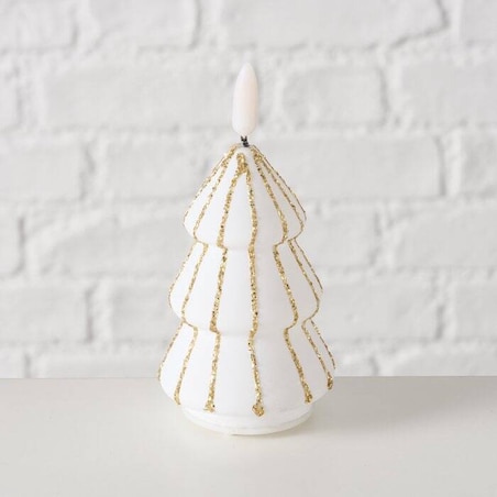 Świeca w kształcie choinki ze sztucznym płomieniem TORIS, 12 cm