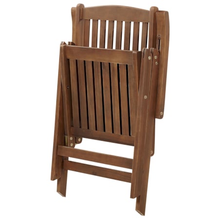 Zestaw 6 krzeseł ogrodowych z poduszkami AMANTEA Drewno akacjowe Szary