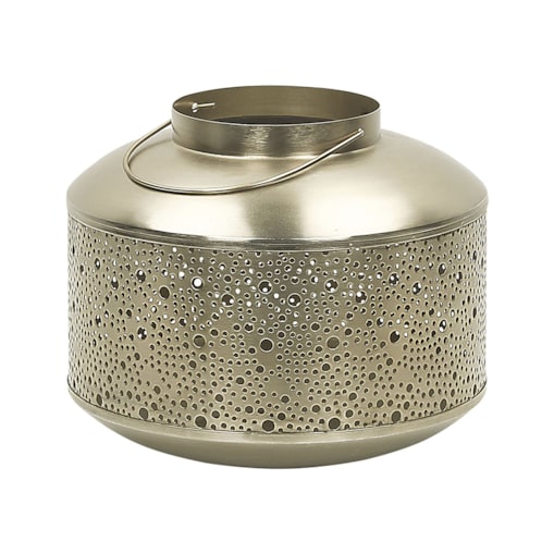 Lampion żelazny 22 cm złoty CORFU