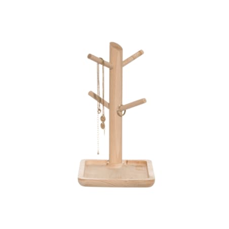 Stojak na biżuterię z bukowego drewna