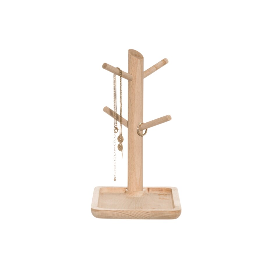 Stojak na biżuterię z bukowego drewna