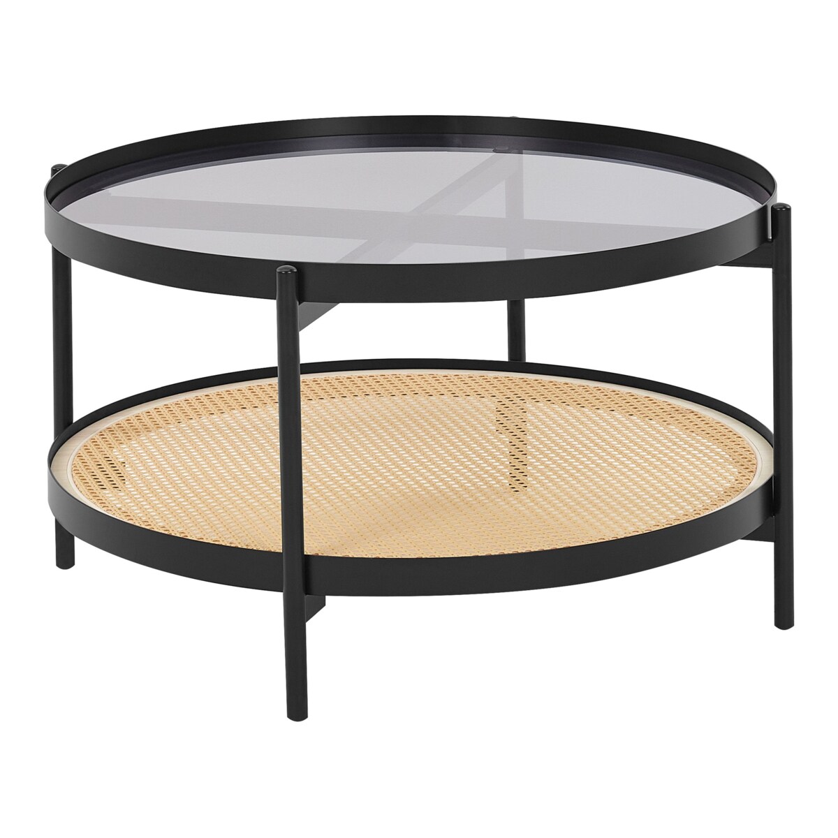 Stolik kawowy Żelazo Malowany proszkowo Czarny RENO