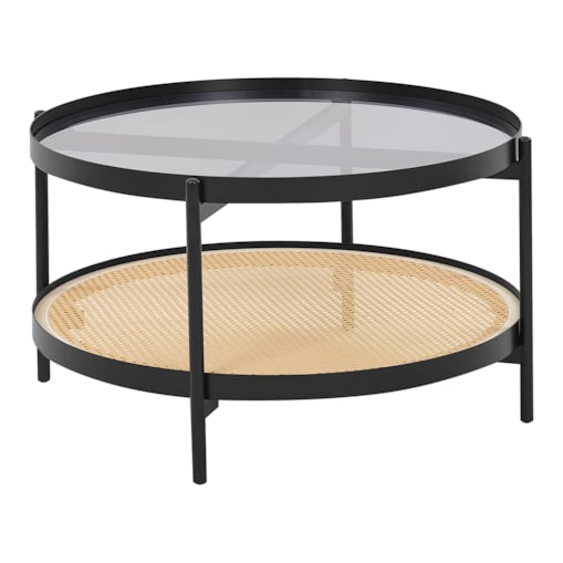 Stolik kawowy Żelazo Malowany proszkowo Czarny RENO