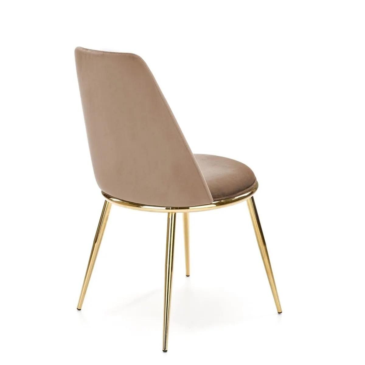 Krzesło tapicerowane K460 VELVET beżowe