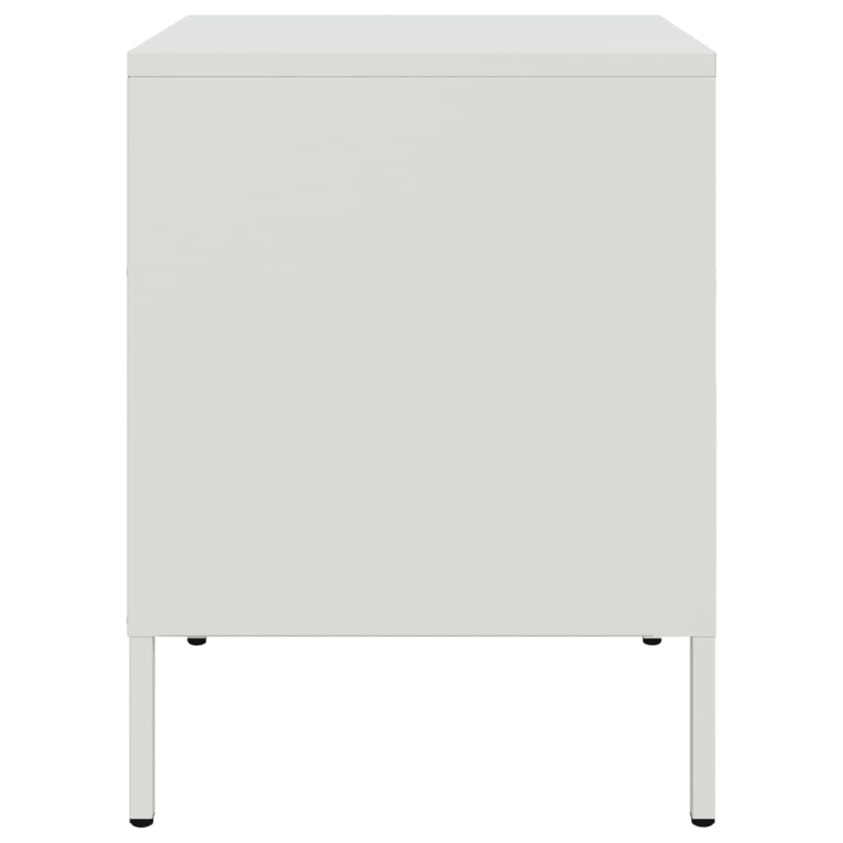vidaXL Szafka nocna, biała, 36x39x50,5 cm, stal