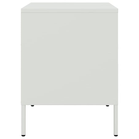 vidaXL Szafka nocna, biała, 36x39x50,5 cm, stal