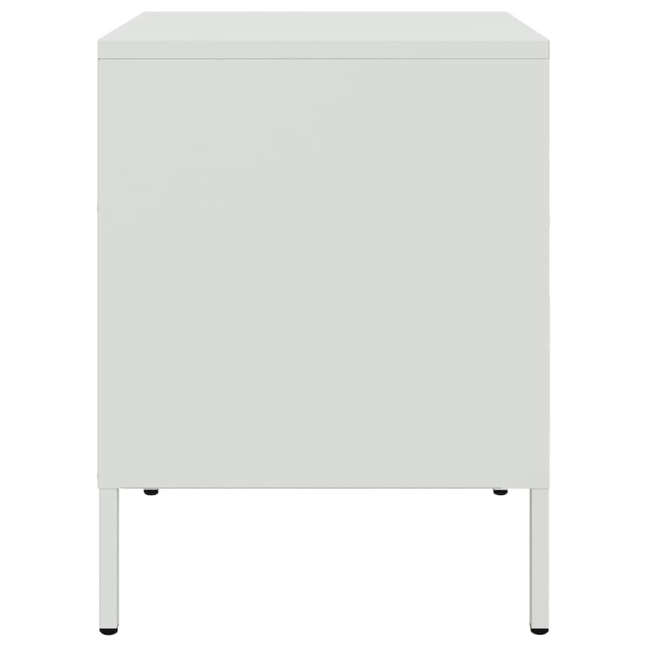 vidaXL Szafka nocna, biała, 36x39x50,5 cm, stal