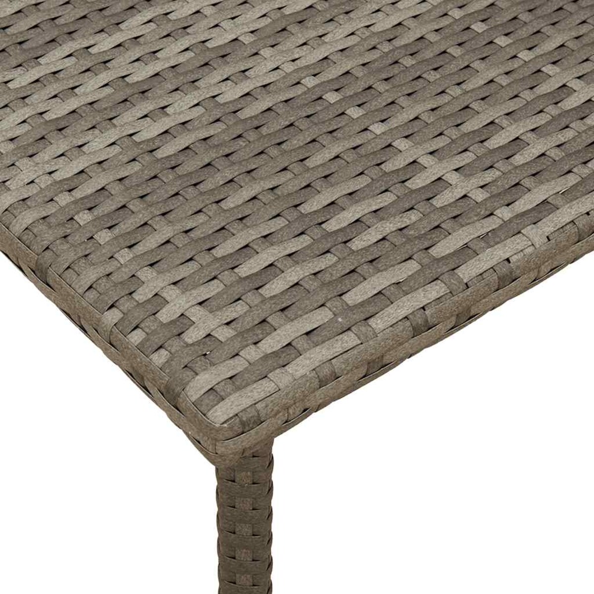 vidaXL Stolik kawowy ogrodowy prostokątny szary 60x40x37 cm polirattan