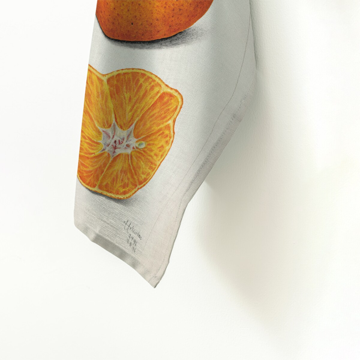 Lniana ścierka kuchenna - Pomarańcze