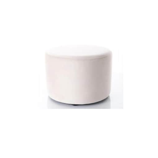 Pufa DOTI A VELVET jasnobeżowa