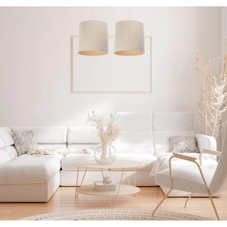 Lampa wisząca BOHO LEN TUBA 60 kremowa