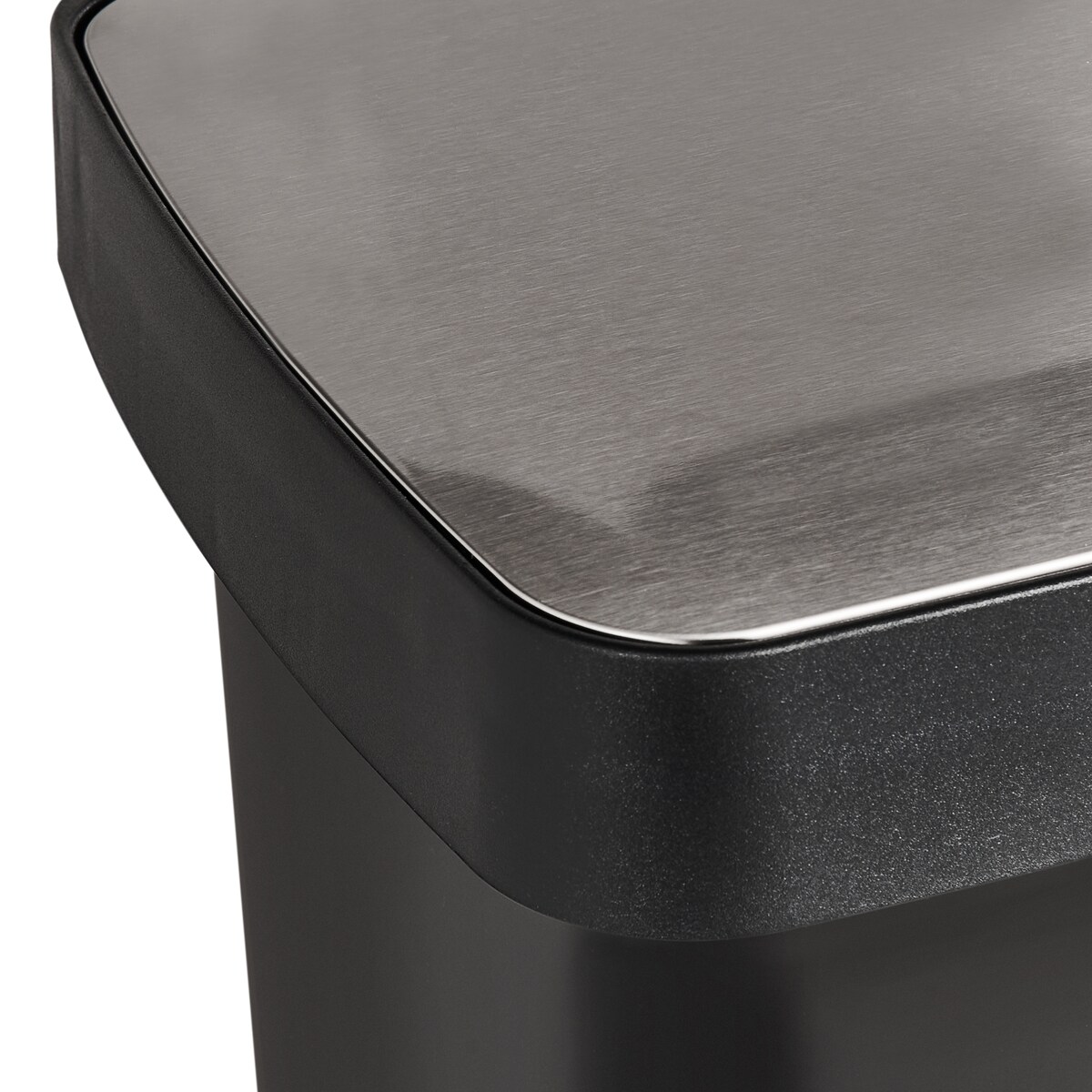 Kosz na śmieci z pedałem dwukomorowy 60 L ECOSORT Metal Czarny