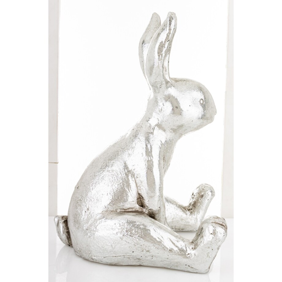 Dekoracja - króliczek 39,5x26,5x30 cm WITEK srebrny