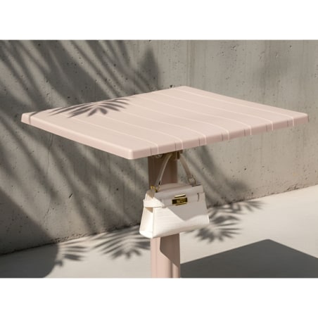 Stolik ogrodowy barowy LEMNOS 60 cm 60 cm Beżowy