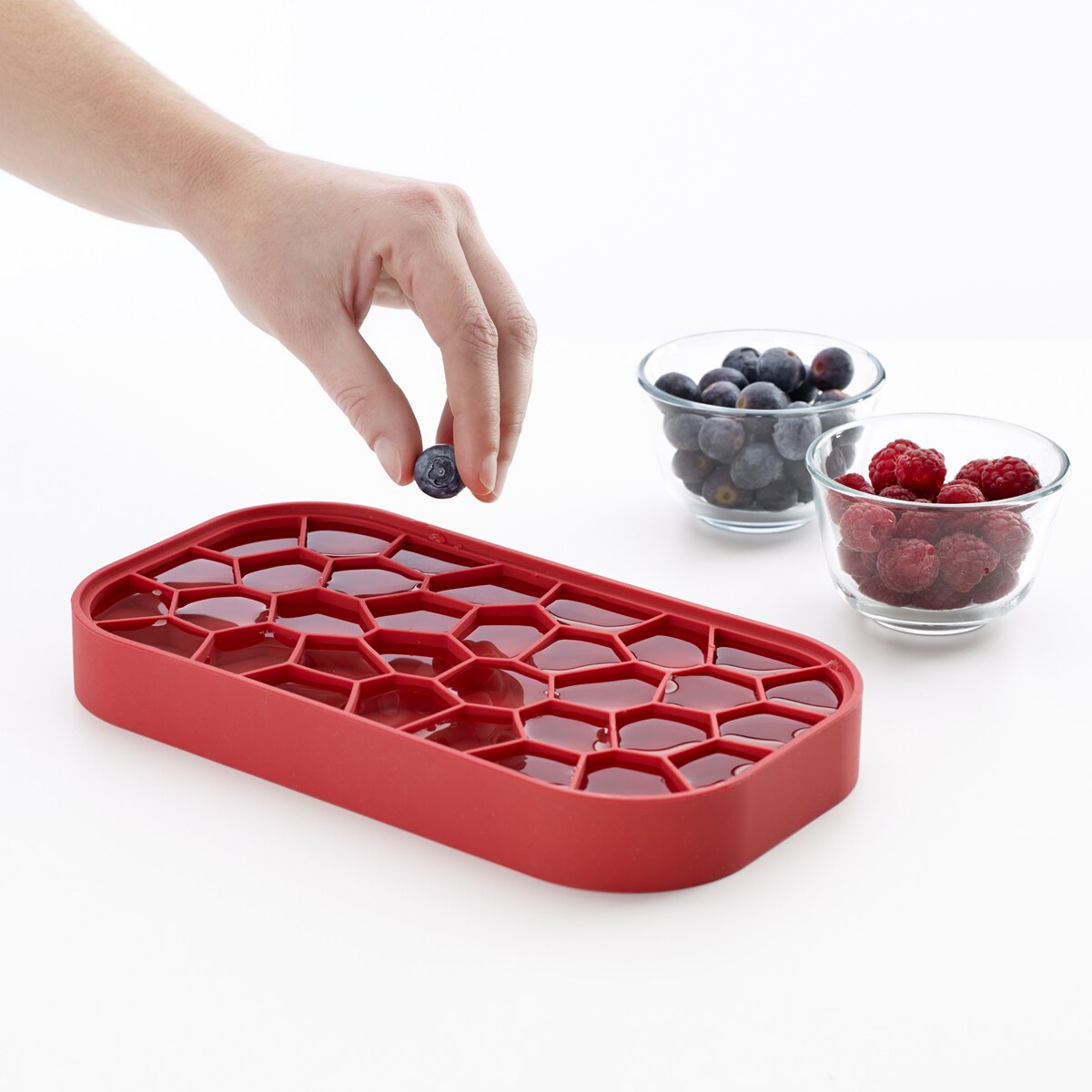 Foremka do lodu i pudełko ICE BOX - czerwone / Lekue