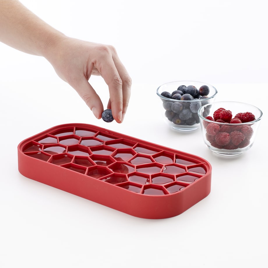 Foremka do lodu i pudełko ICE BOX - czerwone / Lekue