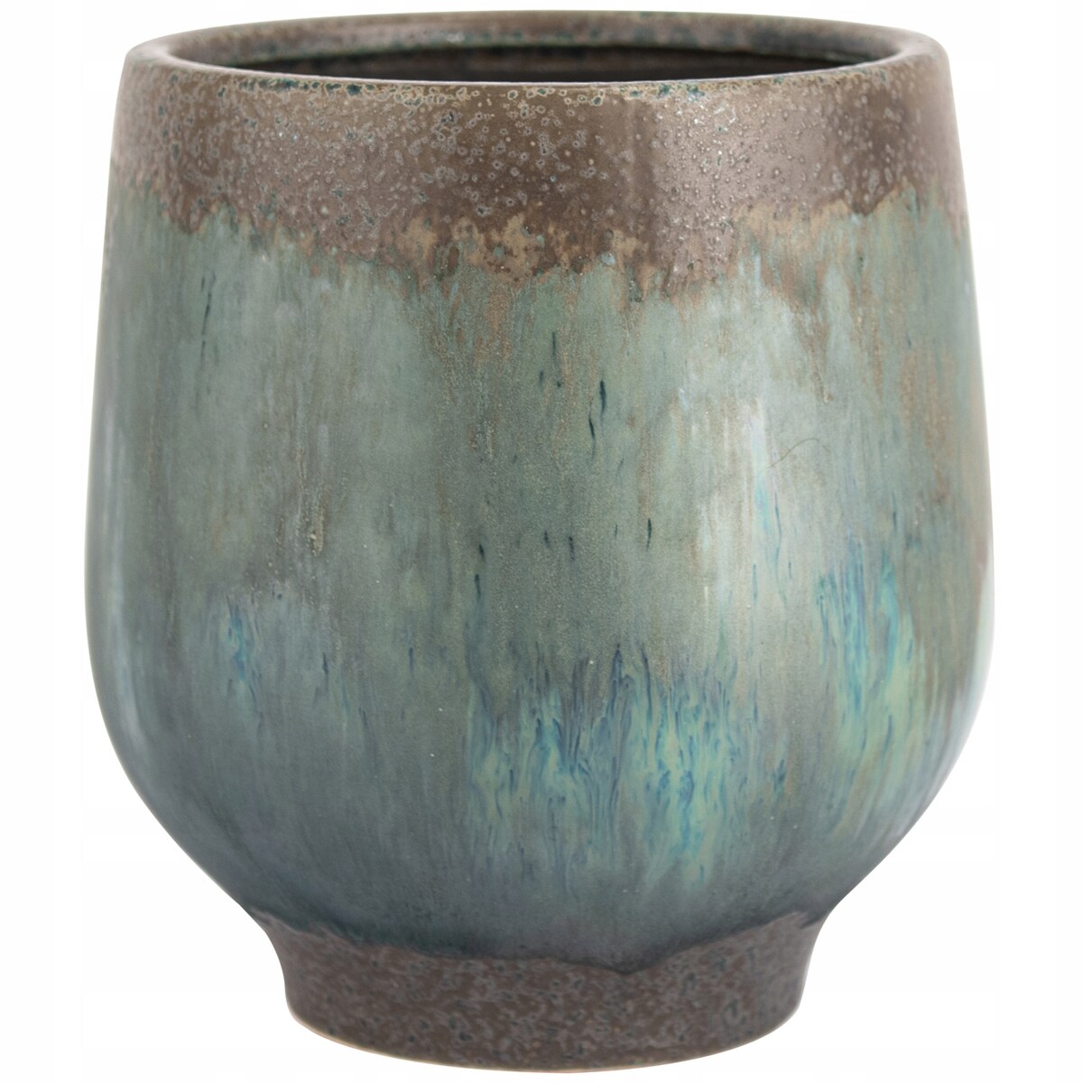 DONICZKA CERAMICZNA NA BALKON TARAS BONSAI KWIATY NIEBIESKA BOHO OSŁONKA