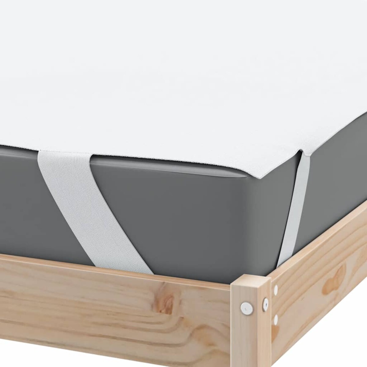 vidaXL Ochraniacz na materac, biały, 160x200 cm, wodoodporny