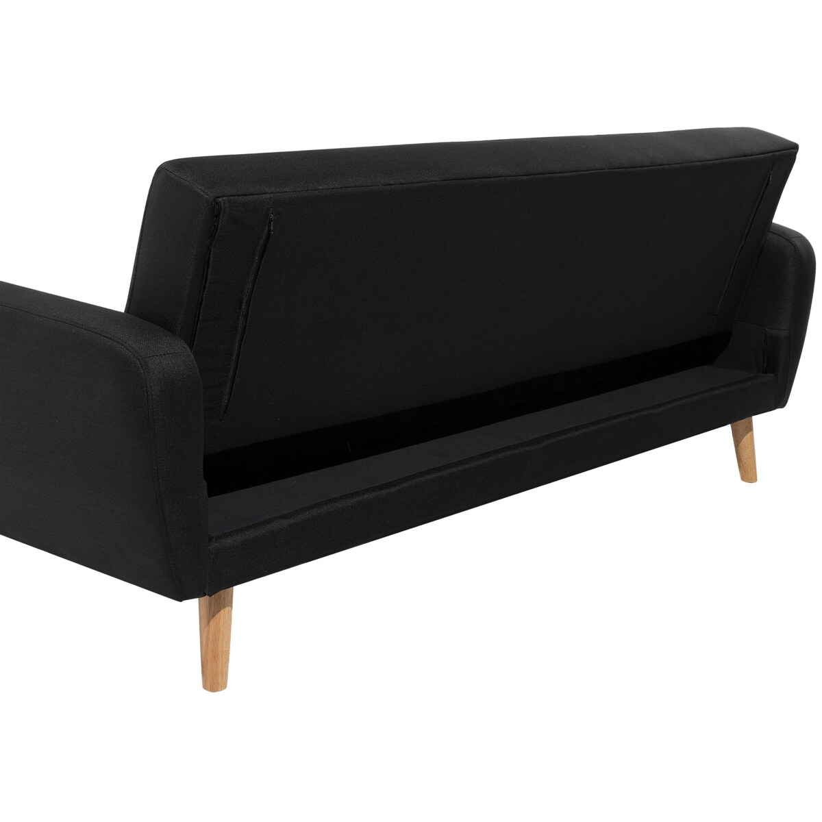 Sofa rozkładana 3-osobowa czarna FLORLI