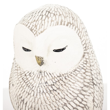 Dekoracja - biała sowa 21x10,5x12 cm NOCTUA-3