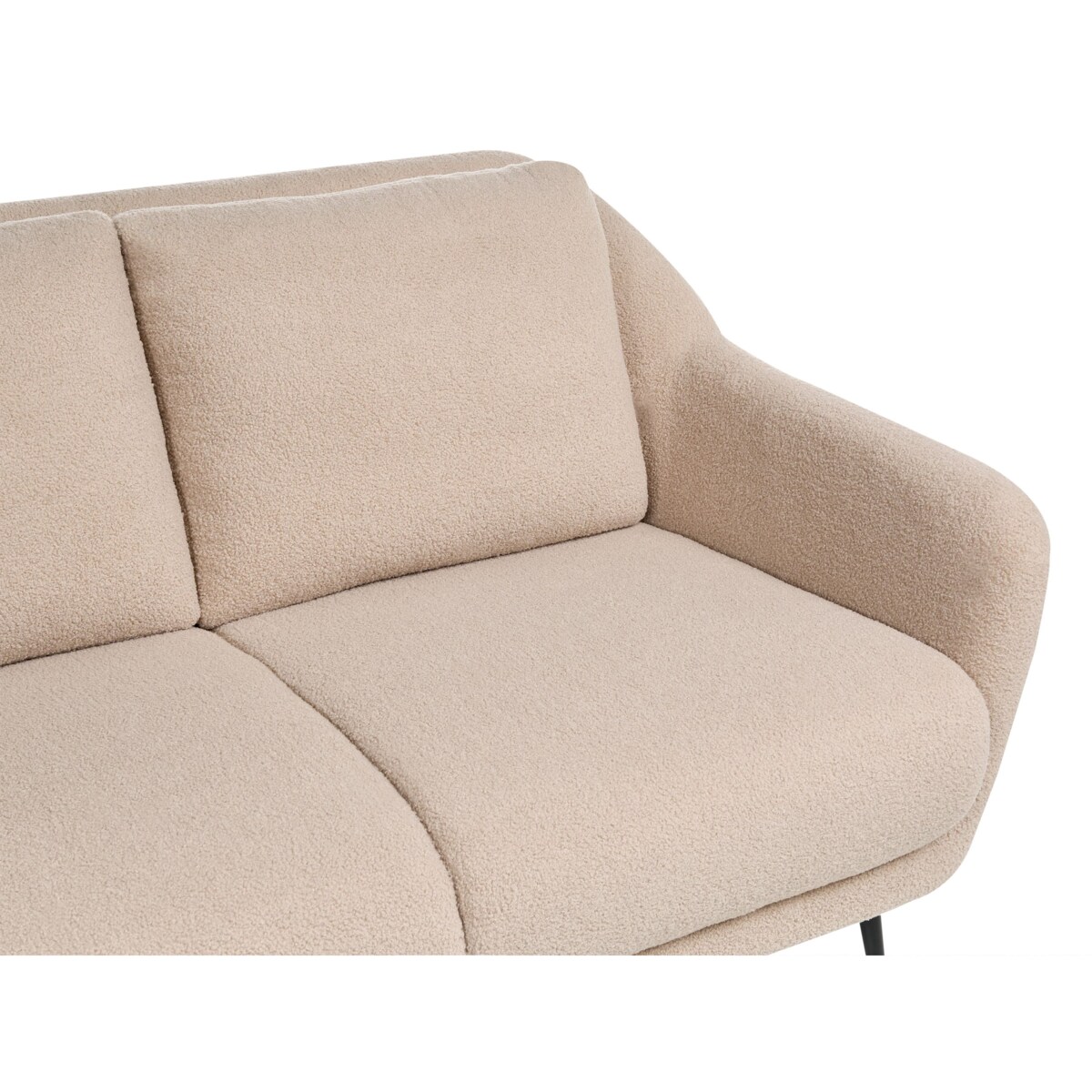 Sofa dla 2 osób EIBY Boucle Beżowy