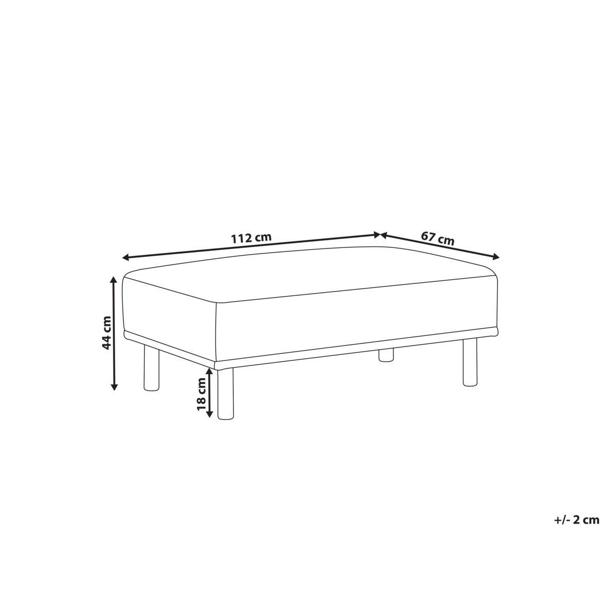 Otomana HOLT Boucle Biały