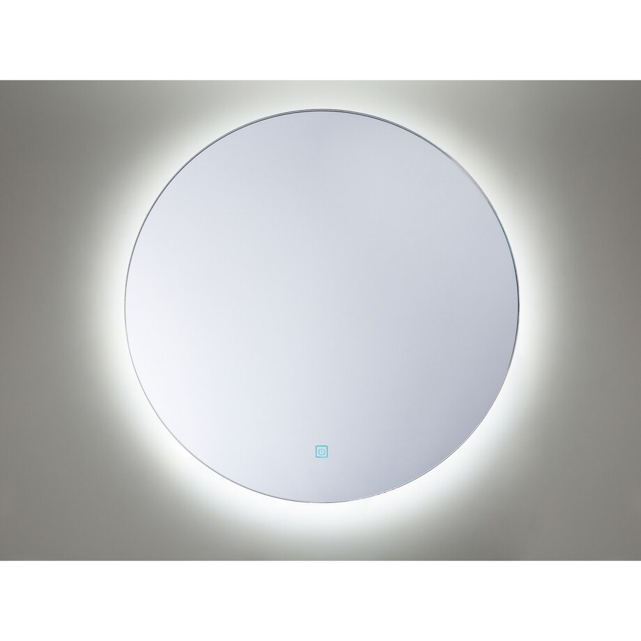 Okrągłe lustro ścienne LED ø 60 cm srebrne CALLAC