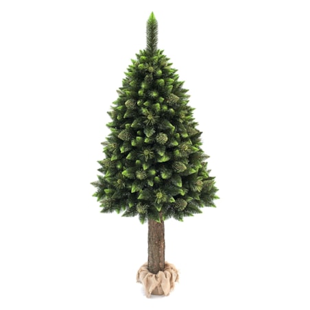 Choinka sztuczna Sosna oliwkowa z kryształkami na pniu