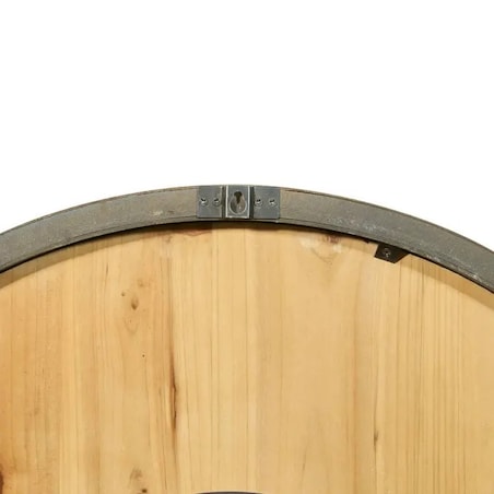 Zegar ścienny, drewno + MDF, beżowo-złoty, Micka, 63,5 cm